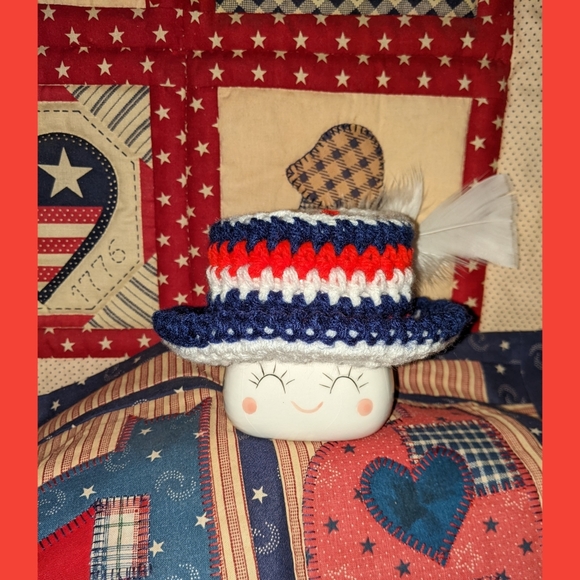 Marshmallow Mug Hat Yankee Doodle Hat - Picture 1 of 3